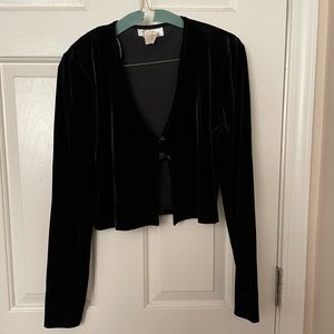 Bolero jacket in velvet